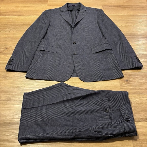 Ralph Lauren Purple Label Other - Ralph Lauren Purple Label "Gregory" Suit Slim 42L Fits 40L Grey Glen Plaid 34x32